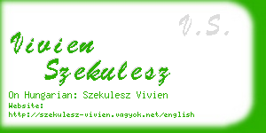 vivien szekulesz business card